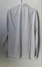Load image into Gallery viewer, Armani Exchange Mens White Pinstripe Long Sleeve Snap Front Shirt Size XL