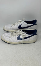 Load image into Gallery viewer, Nike Mens Air Jordan 1 Retro Low 705329-106 White Blue Sneaker Shoes Size 10