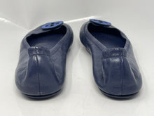 Load image into Gallery viewer, Authentic Tory Burch Womens Minnie Blue Leather Ballet Flats Size 10.5M Damaged