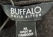 Load image into Gallery viewer, Buffalo David Bitton Womens Black Long Sleeve Pullover Hoodie Size XL