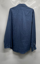 Load image into Gallery viewer, Calvin Klein Mens Blue Collared Slim Fit Long Sleeve Dress Shirt Size XL