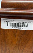 Load image into Gallery viewer, Vintage Brown Wooden Case Quartz Roman Numeral Battery Operated Mantle Clock