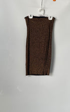 Load image into Gallery viewer, Forever 21 Womens Gold-Tone Metallic Stretch Long Straight & Pencil Skirt Size M