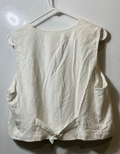 Load image into Gallery viewer, H&M Womens White V-Neck Collarless Sleeveless Button Front Suit Vest Size Large