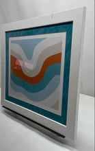 Load image into Gallery viewer, Layered Wavy Bands Of Colors Framed Wall Decorative Abstract Art Print