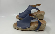 Load image into Gallery viewer, Journee Collection Womens Crew Dark Blue Beige Wedge Espadrille Sandals Size 8