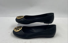 Load image into Gallery viewer, Authentic Tory Burch Womens Reva Black Leather Round Toe Ballet Flats Size 6.5M