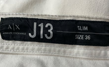 Load image into Gallery viewer, Armani Exchange Mens J13 White Denim Slim Fit Pockets Straight Jeans Pants Sz 36