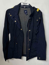 Load image into Gallery viewer, Gap Womens Blue Pockets Long Sleeve Hooded Utility Jacket Size Small
