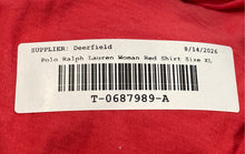 Load image into Gallery viewer, Polo Ralph Lauren Womens Red Short Sleeve V-Neck Pullover T-Shirt Size XL