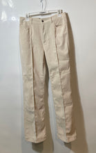 Load image into Gallery viewer, Zara Womens Beige Pleated Front Pockets Mid-Rise Straight Leg Chino Pants Size M