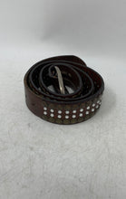 Load image into Gallery viewer, Doppia Vita Womens Brown Silver-Tone Rhinestone Studded Western Belt