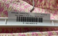 Load image into Gallery viewer, Zara Womens Pink Printed Ruffle Smocked Side Zip Mini Skirt Size Small