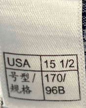 Load image into Gallery viewer, Brooks Brothers Mens Blue Printed Long Sleeve Dress Shirt Size 15 1/2
