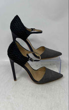 Load image into Gallery viewer, L.A.M.B. Womens Gray Pointed Toe Stiletto Ankle Strap Heels Size 7M