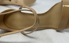 Load image into Gallery viewer, Michael Kors Womens Beige Leather Open Toe Stiletto Ankle Strap Heels Size 9M