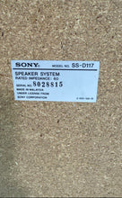 Load image into Gallery viewer, Sony HST-D107R 2-Port Cassette Tape Compact Hi-Fidelity Stereo System Not Tested