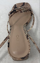 Load image into Gallery viewer, Aldo Womens Adrauder Brown Animal Print Open Toe Strappy Sandals Size 6