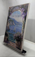 Load image into Gallery viewer, Santorini Sailboat Cityscape Wall Decorative Portrait Framed Art Print