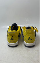Load image into Gallery viewer, Nike Kids Air Jordan 4 Retro 408452-700 Yellow Lace-Up Running Shoes Size 4.5Y
