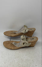 Load image into Gallery viewer, White Mountain Womens Aldon Gold Brown Wedge Heel Slingback Sandals Size 9.5M