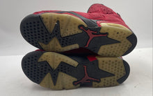 Load image into Gallery viewer, Authentic Nike Boys Air Jordan 6 Retro 384665-600 Red Black Sneakers Shoes Sz 5Y