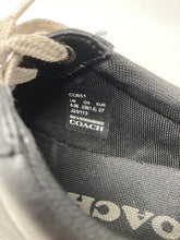 Load image into Gallery viewer, Coach Womens Clip CQ651 Black White Low Top Lace-Up Sneaker Shoes Size 6.5B