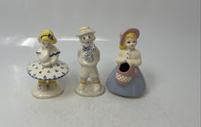 Load image into Gallery viewer, Multicolor Girl Boy Basket Ceramic Decorative Figurines Lot Of 3-Pieces