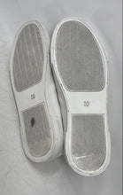 Load image into Gallery viewer, Express Mens White Leather Low Top Closed Toe Slip-On Sneaker Shoes Size 10