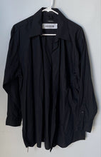 Load image into Gallery viewer, DKNY Mens Black Cotton Spread Collar Long Sleeve Dress Shirt Size Large