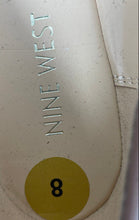 Load image into Gallery viewer, Nine West Womens Beige Patent Leather Pointed Toe Slip-On Ballet Flats Size 8