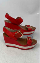 Load image into Gallery viewer, Michael Kors Womens Orange White Open Toe Wedge Platform Sandals Size 8M