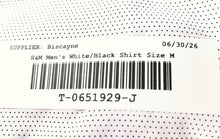 Load image into Gallery viewer, H&M Mens White Black Dotted Long Sleeve Easy Iron Slim Fit Button-Up Shirt Sz M