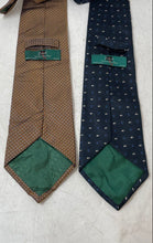 Load image into Gallery viewer, Set Of 2 Zadi Andrew's Mens Blue And Brown Printed Keeper Loop Pointed Ties