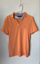 Load image into Gallery viewer, Tommy Hilfiger Mens Orange Cotton Short Sleeve Custom Fit Polo Shirt Size S/P