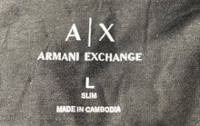 Load image into Gallery viewer, Armani Exchange Mens Black Cotton Slim Fit Pullover T-Shirt Size Large