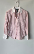 Load image into Gallery viewer, Lauren Ralph Lauren Womens White Pink Long Sleeve Collared Button-Up Shirt Sz 2P