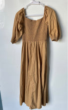 Load image into Gallery viewer, Old Navy Womens Brown Cotton Smoked Off The Shoulder Fit & Flare Dress Size XS