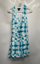 Load image into Gallery viewer, Armani Exchange Womens Aqua White Plaid Sleeveless One-Piece Romper Size 2