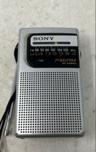 Load image into Gallery viewer, Sony Model ICF-S10MK2 Silver Portable Handheld FM/AM Pocket Radio Not Tested