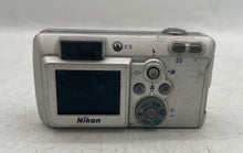 Load image into Gallery viewer, Nikon Coolpix 3700 Silver Built-In-Flash Compact Digital Camera