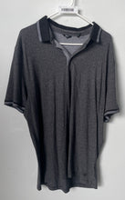 Load image into Gallery viewer, DKNY Mens Gray Heather Short Sleeve Spread Collar Polo Shirt Size XL