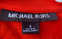 Load image into Gallery viewer, Michael Kors Mens Orange Short Sleeve Collared Golf Polo Shirt Size Small