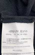 Load image into Gallery viewer, Authentic Armani Jeans Womens Black Multicolor Printed Cotton T-Shirt Size M