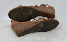 Load image into Gallery viewer, Lucky Brand Womens Jinela Brown Leather Wedge Heel Strappy Sandals Size 6.5 M