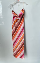 Load image into Gallery viewer, Forever 21 Womens Multicolor Striped Cowl Neck Spaghetti Strap Sheath Dress Sz S