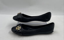 Load image into Gallery viewer, Authentic Tory Burch Womens Eloise Black Leather Slip-On Ballet Flats Size 8.5