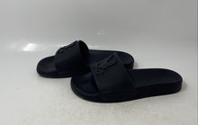 Load image into Gallery viewer, Psycho Bunny Mens Black Embossed Logo Open Toe Slip-On Slide Sandals Size 7