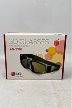 Load image into Gallery viewer, LG Model AG-S100 Black UV Protection 3D Active Shutter Glasses For LCD TV
