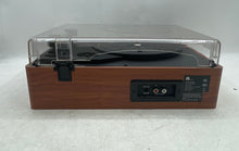 Load image into Gallery viewer, 1 By One Brown Black Portable 3 Speed Stereo Turntable Not Tested